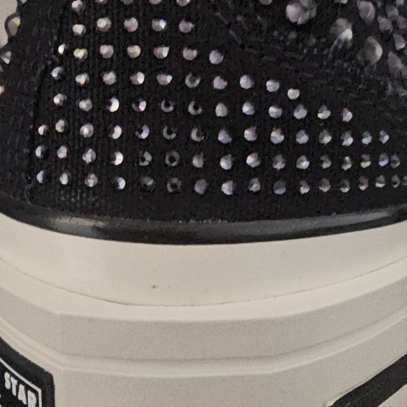 Converse shoe brand new Size 11W/9M Converse Swarovski x Chuck 70 De Luxe Square - Picture 4 of 8